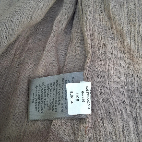 River Island Distressed Rose/ Gold leather bomber jacket S UK8 - Picture 4 of 14